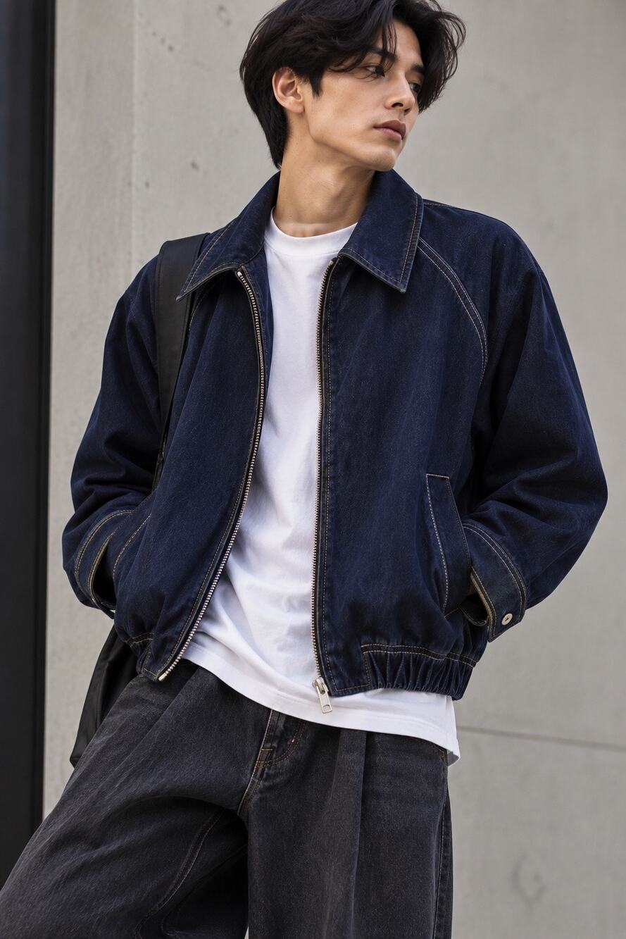 PLAC Deep Indigo Velvet Denim Jacket | Unisex Vibe